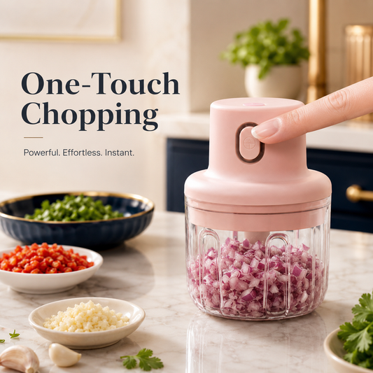 Intelligent Electric Garlic Chopper – Mini Food Processor & Spice Grinder