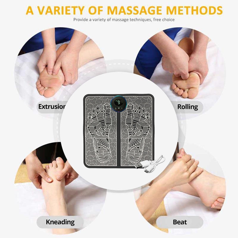 EMS Foot Massager Mat | USB Rechargeable Smart Electric Foot Massage Pad Technology