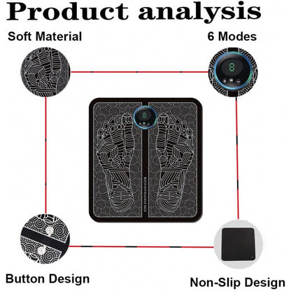 EMS Foot Massager Mat | USB Rechargeable Smart Electric Foot Massage Pad Technology