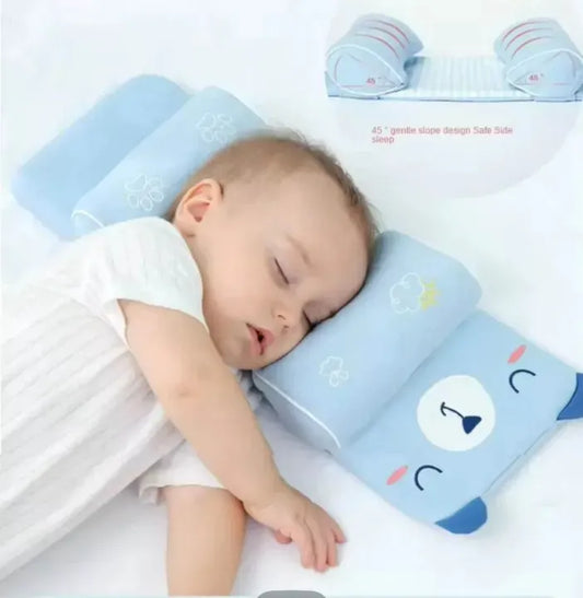 Baby Anti-Roll Sleeping Pillow | Newborn Head Shaping Support Pillow