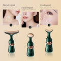 3-in-1 Electric Face & Neck Massager – Microcurrent Vibration Facial Lifting Device