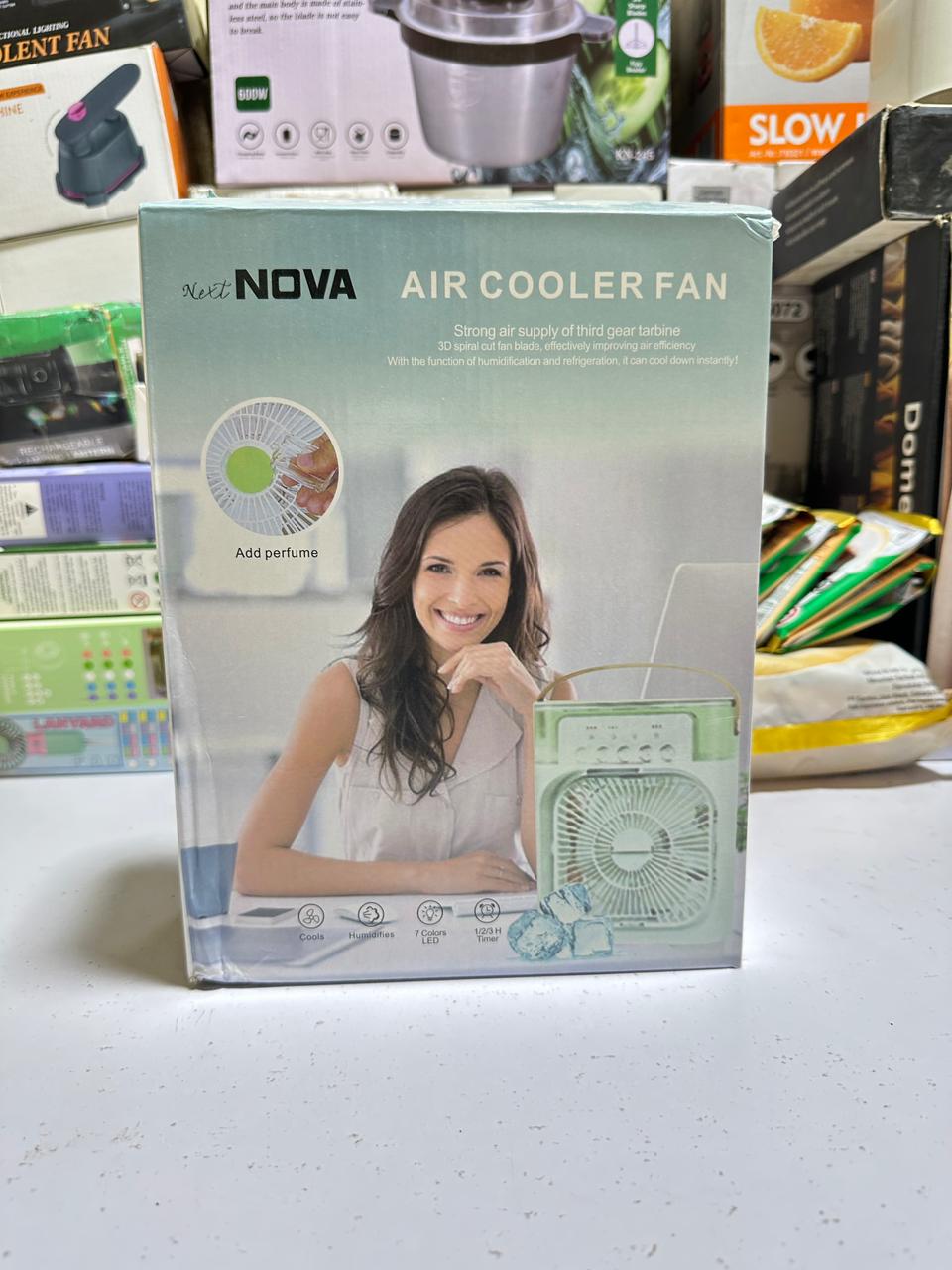 Portable Mini Air Cooler Fan with Water Tank & Mist Spray – USB Rechargeable Desktop Cooling Fan
