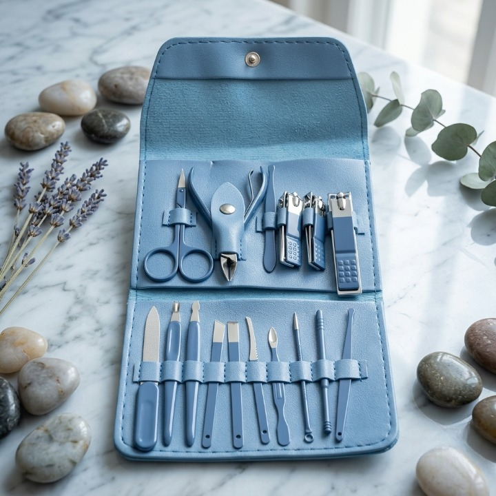 18-in-1 Professional Manicure & Pedicure Kit – Stainless Steel Nail Care Set with Premium Travel Case