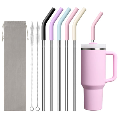 Reusable Stainless Steel Tumbler with Handle & Straw – Insulated Travel Mug for Home, Office, Car & Outdoor Use