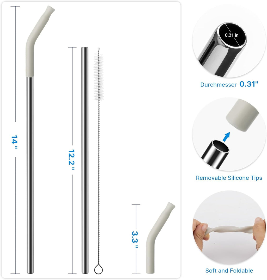 Reusable Stainless Steel Tumbler with Handle & Straw – Insulated Travel Mug for Home, Office, Car & Outdoor Use