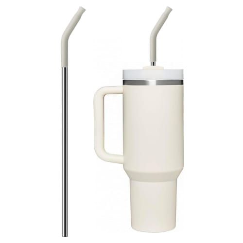 Reusable Stainless Steel Tumbler with Handle & Straw – Insulated Travel Mug for Home, Office, Car & Outdoor Use