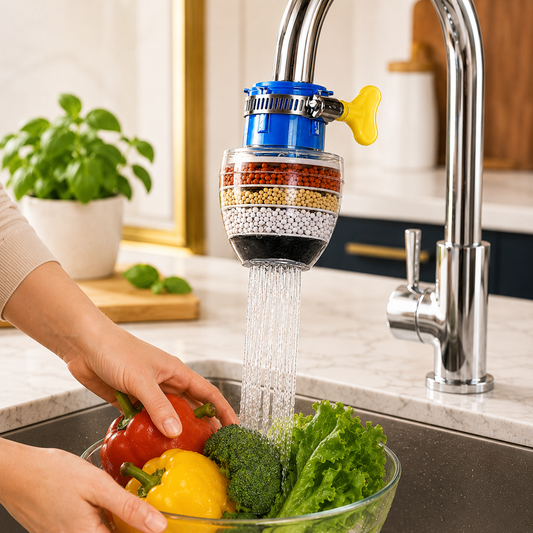 6-Layer Filter Faucet Shower Head – Anti-Splash Water-Saving Tap Purifier