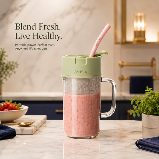 Portable Mini Juicer Blender with Built-In Straw – Smoothie Maker for Travel & Home
