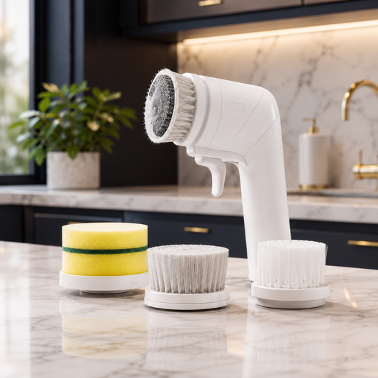 Electric Cleaning Brush with 360° Rotating Scrubber & 3 Cleaning Heads