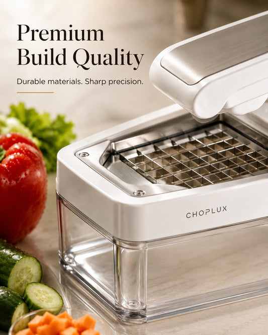 Multi-Function Vegetable Chopper with Stainless Steel Blades & Storage Container