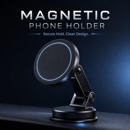 360° Magnetic Car Phone Holder Stand – Foldable Dashboard & Desk Mobile Mount