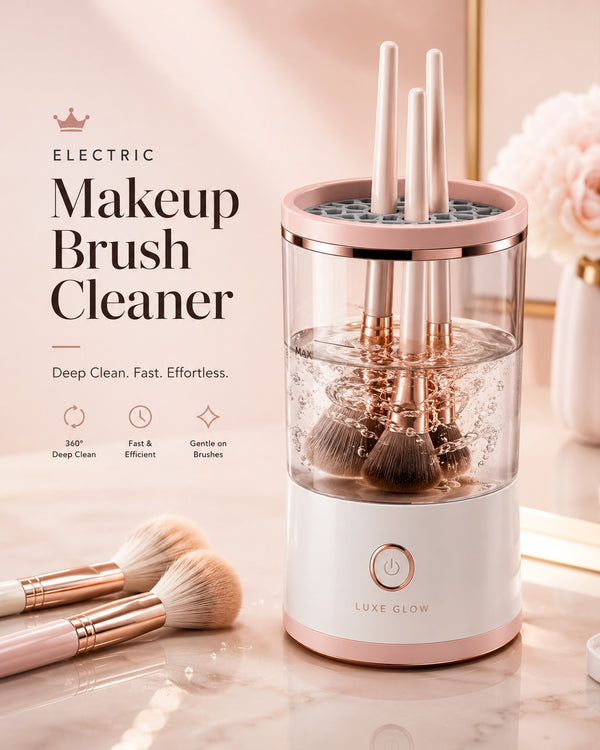 Electric Makeup Brush Cleaner Machine – Automatic Cosmetic Brush Washing Cup