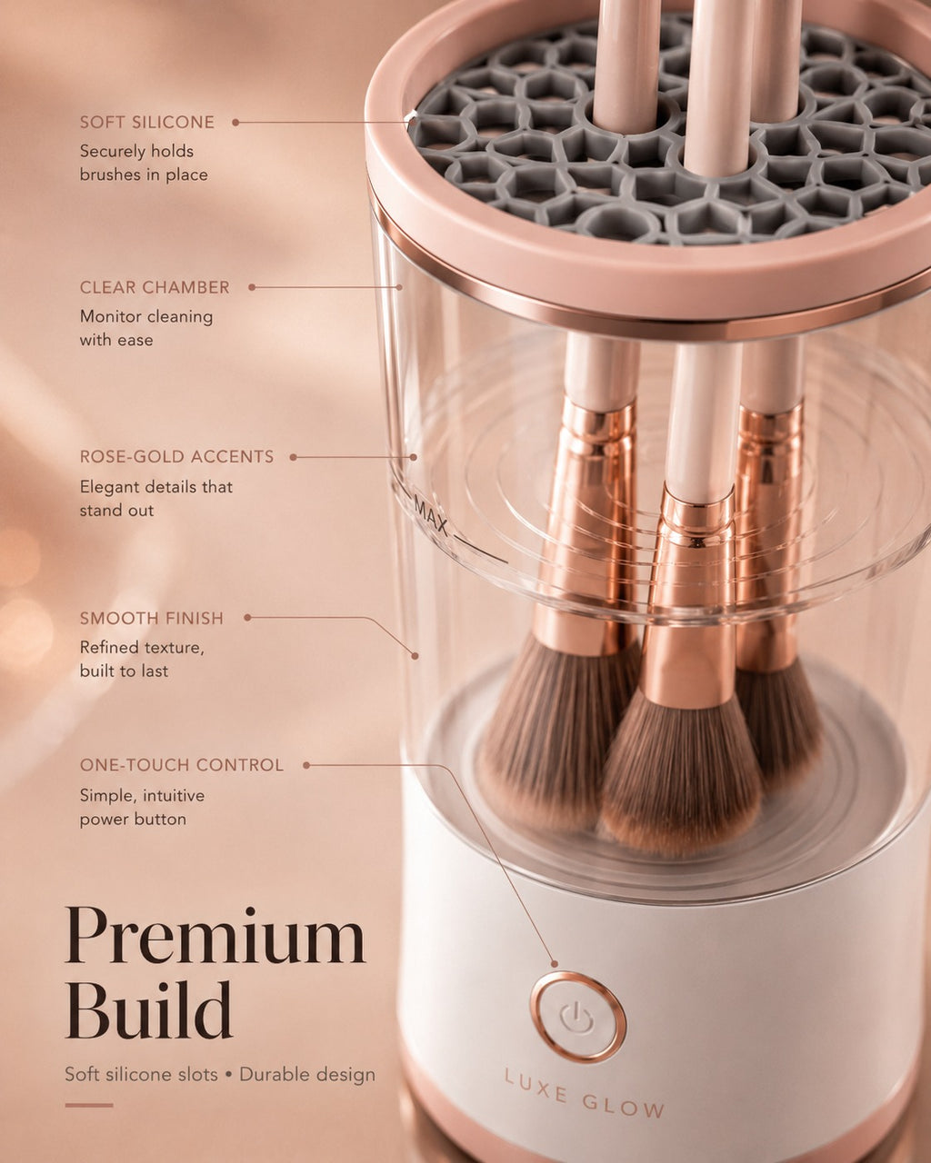 Electric Makeup Brush Cleaner Machine – Automatic Cosmetic Brush Washing Cup