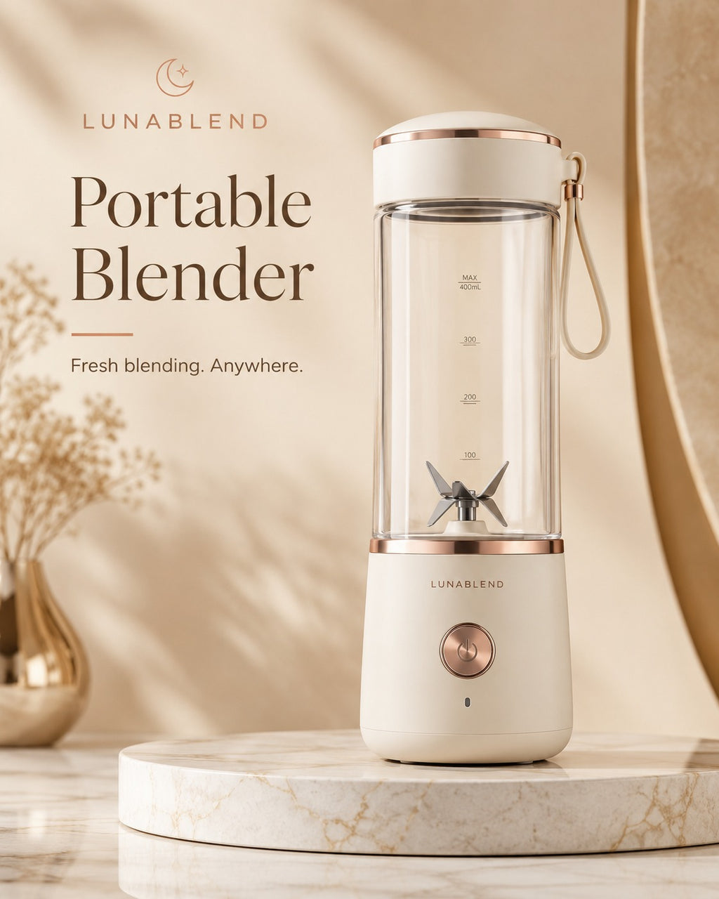Portable 6-Blade USB Rechargeable Blender Bottle – Mini Smoothie & Juice Maker