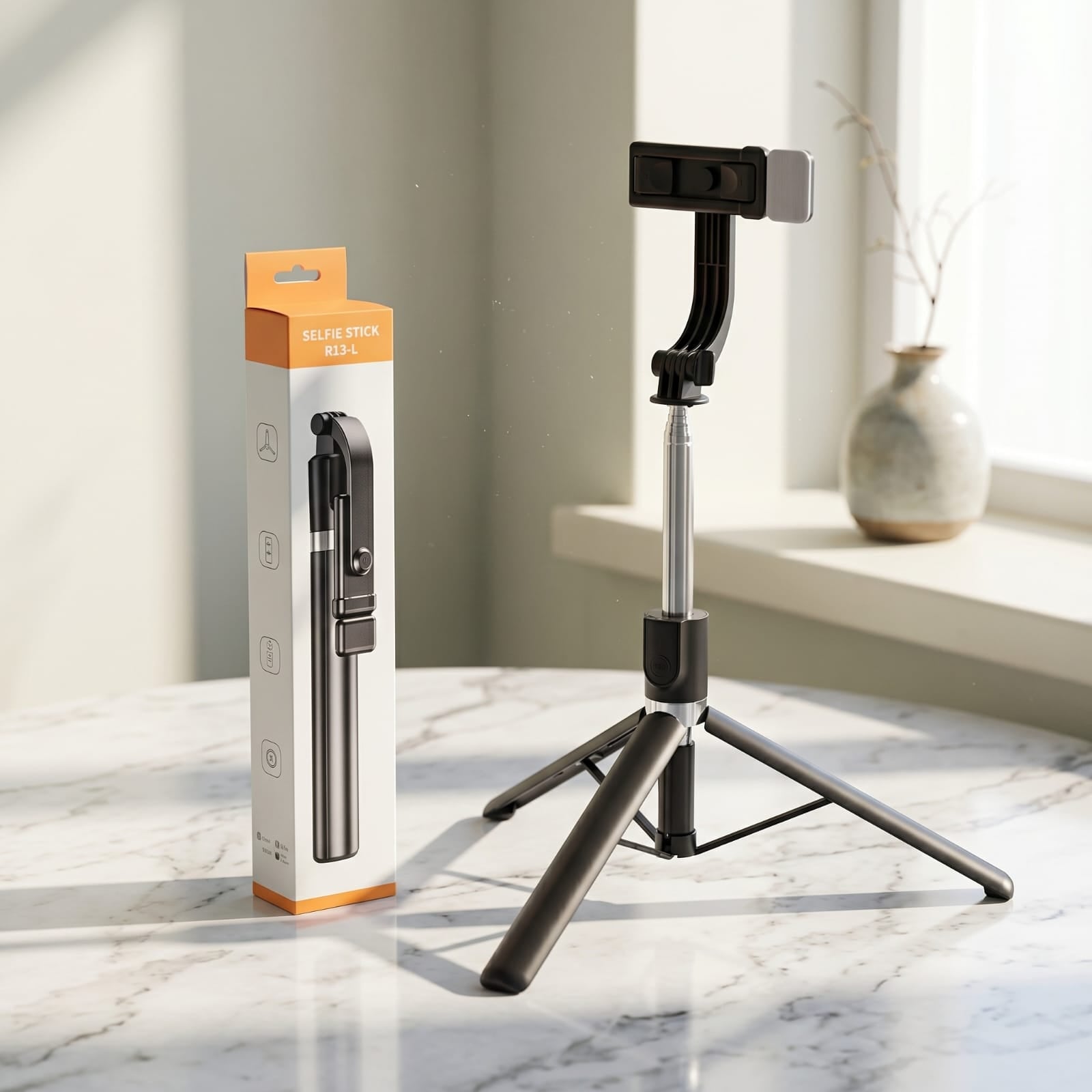 Wireless Bluetooth Selfie Stick Tripod with Remote – Adjustable Phone Stand for Android & iPhone