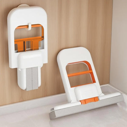 Foldable Wall-Mounted Mini Sponge Mop | Portable Handheld Cleaning Wiper for Kitchen, Bathroom & Glass